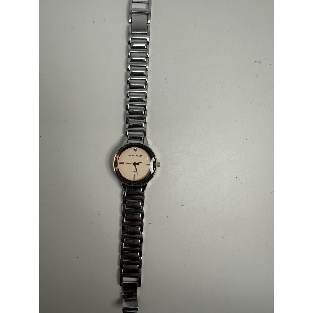 Anne Klein Diamond AK/2491 Ladies Watch New Battery 28MM 7.5" Silver Tone C96 - Picture 4 of 12